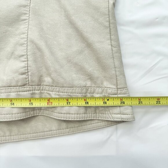 Desigual Faux Leather Biker Jacket Removable Sleeves And Collar Embroidered XL - Picture 6 of 16